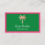 Spray Tan Tropical Gold Palm Green Contactkaartje (Voorkant)
