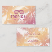 Spray Tan Tropisch Palm Beach Skincare Therapy Spa Visitekaartje (Voorkant / Achterkant)
