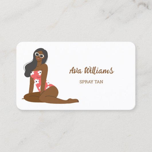 Spray Tan Visitekaartje (Voorkant)