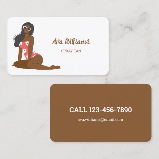 Spray Tan Visitekaartje (Voorkant / Achterkant)