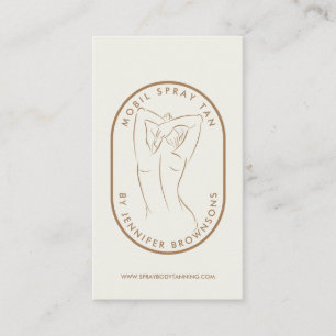 Spray Tan Woman Body Skin Beauty Spa Visitekaartje