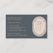 Spray Tan Woman Body Skin Navy Beige Visitekaartje (Achterkant)