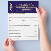 Spray Tan Zakelijk Plan Toestemming Verklaring For Flyer (Hand)