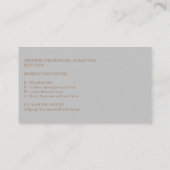 Spray Tanning Boho Body Skincare grijs Visitekaartje (Achterkant)