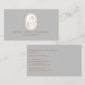 Spray Tanning Boho Body Skincare grijs Visitekaartje (Voorkant / Achterkant)