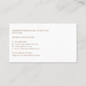 Spray Tanning Boho Body Skincare logo Visitekaartje (Achterkant)