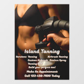 Spray Tanning Booth Bedrijf aanpassen Raamsticker (Vel)
