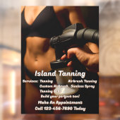 Spray Tanning Booth Bedrijf Aanpassen Raamsticker (Vel 2)