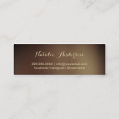 Spray Tanning Elegant Gold & Tan Mini Visitekaartje (Achterkant)