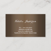 Spray Tanning Gold Typografie Salon Spa Visitekaartje (Achterkant)