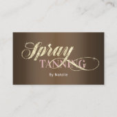Spray Tanning Gold Typografie Salon Spa Visitekaartje (Voorkant)