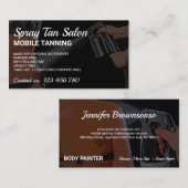 Spray Tanning Mobile Body Tan Paint Summer Bronze Visitekaartje (Voorkant / Achterkant)