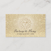 Spray Tanning Modern Gold Sun Glitter Visitekaartje (Voorkant)