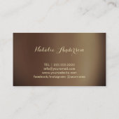 Spray Tanning Modern Gold Typografie Visitekaartje (Achterkant)