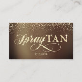 Spray Tanning Modern Gold Typografie Visitekaartje (Voorkant)