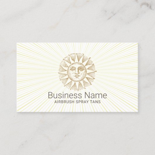 Spray Tanning Modern Sunshine Salon Spa Visitekaartje (Voorkant)