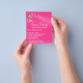 Spray Tanning Neon Roze Lichaamsverf Nazorg Flyer (Hand)