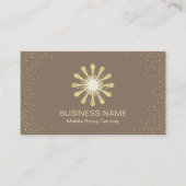 Spray Tanning Salon Golden Sun Modern Confetti Visitekaartje (Voorkant)