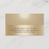 Spray Tanning Salon Golden Sun Rays Modern Visitekaartje (Achterkant)