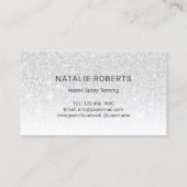 Spray Tanning Salon Modern Black Glitter Loyalty (Achterkant)