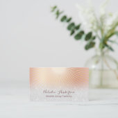 Spray Tanning Salon Modern Roos Gold Visitekaartje (Staand voorkant)
