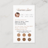 Spray Tanning Salon Social Media Loyalty Kaart Visitekaartje (Achterkant)