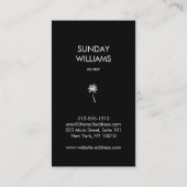 Spray Tanning Salon Tropical Green Palms Visitekaartje (Achterkant)