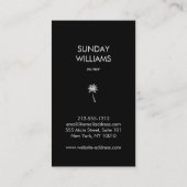 Spray Tanning Salon Tropische Tan/Witte Palmen Visitekaartje (Achterkant)