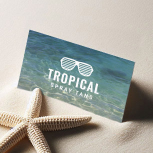 Spray Tanning Summer Beach Skincare Therapy Spa Visitekaartje