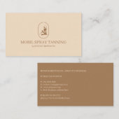 Spray Tanning vrouw Boho Body Verzorging Visitekaartje (Voorkant / Achterkant)