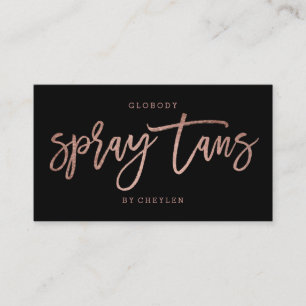 Spray tans logo elegant roos gold typografie zwart visitekaartje