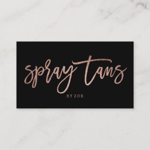 Spray tans logo elegant roos gold typografie zwart visitekaartje