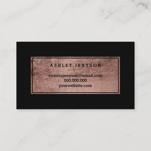 Spray tans logo elegant roos gold typografie zwart visitekaartje (Achterkant)