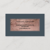 Spray tans logo elegant roos goud typografie grijs visitekaartje (Achterkant)