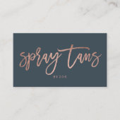 Spray tans logo elegant roos goud typografie grijs visitekaartje (Voorkant)
