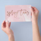 Spray tans logo elegant roos goudpografie roze flyer (Hand)