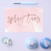 Spray tans logo elegant roos goudpografie roze flyer (Enkel)