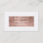 Spray tans logo white elegant roos gold typografie visitekaartje (Achterkant)