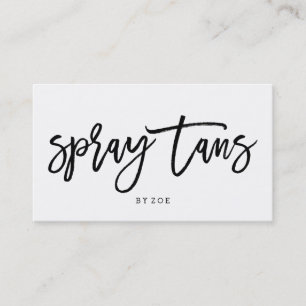 Spray tans logo zwart eenvoudige minimalistische t visitekaartje