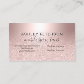 Spray tans Roos glitter ombre metallic folie Visitekaartje (Achterkant)