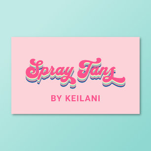 Spray Tans Tanning Specialist Groovy Retro Visitekaartje
