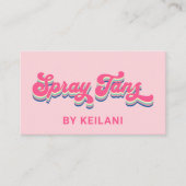 Spray Tans Tanning Specialist Groovy Retro Visitekaartje (Voorkant)