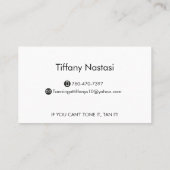 SPRAY TANS VISITEKAARTJE (Achterkant)