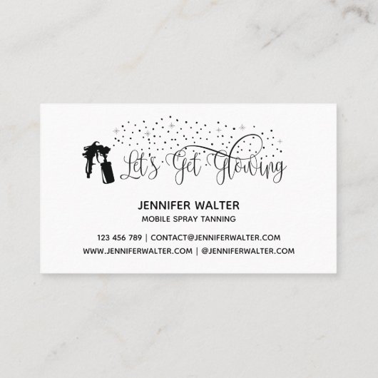 SPRAY TANS VISITEKAARTJE (Achterkant)