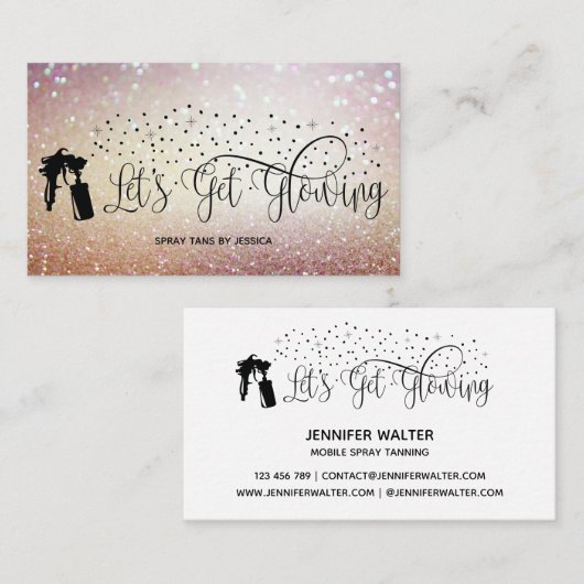 SPRAY TANS VISITEKAARTJE (Voorkant / Achterkant)