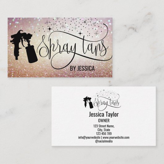 SPRAY TANS VISITEKAARTJE (Voorkant / Achterkant)