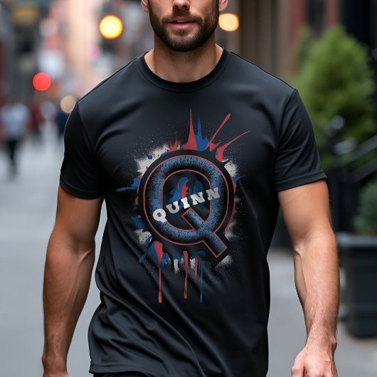 Spray verf 'Q' monogram: aanpasbare Urban  T-shirt