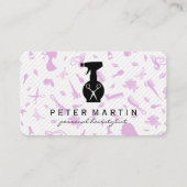 Sprayflacon en schaar | Salonpatroon Visitekaartje (Voorkant)