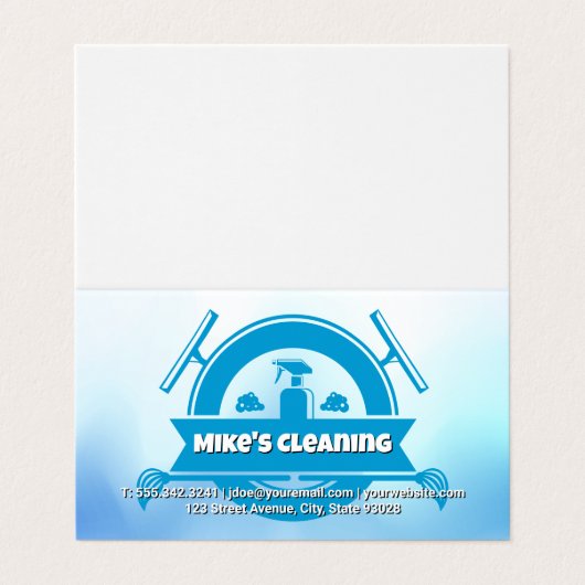 Sprayfles | Zwabber Visitekaartje (Buitenkant ongevouwen)