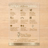 Spraytan Brons Zon Transparant Acryl Uitnodigingen (Voorkant)